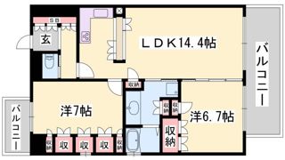 リーガル神戸三宮の間取り画像