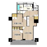 阿波座ライズタワーズ フラッグ46の間取り画像