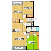 朝日レジデンス荒川沖の間取り画像