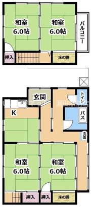 吉田貸家の間取り画像