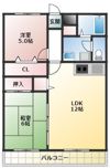 ベルハイツ水巻の間取り画像
