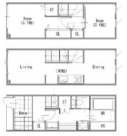 MOK-TERRACE KASAI Bの間取り画像