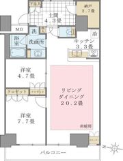 Brillia ist 東雲キャナルコートの間取り画像