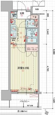 パルティール原駅前の間取り画像
