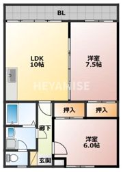 ソシアル山下の間取り画像