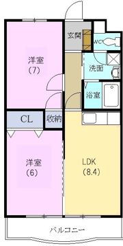 フローラ立野の間取り画像
