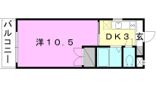 山西マンションの間取り画像
