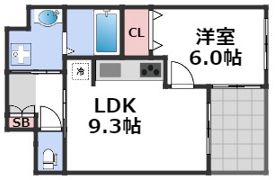 サーパス松屋町筋の間取り画像