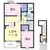 クリアネス Ⅱの間取り画像