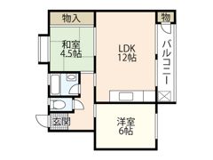 鈴が台団地分譲住宅O棟の間取り画像
