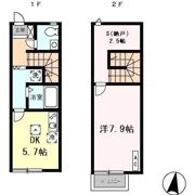 リースランド古賀島 B棟の間取り画像