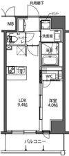 S-RESIDENCE神戸みなと元町aloの間取り画像