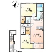 東松山市山崎町 アパートⅤ期新築工事の間取り画像