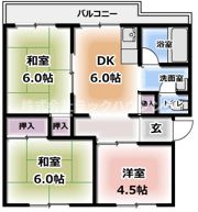 KNハイツの間取り画像