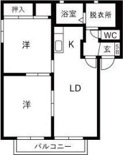 ル パンAの間取り画像