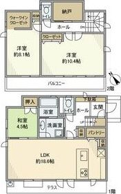 南ケ丘1丁目戸建の間取り画像