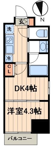 リージア門前仲町の間取り画像