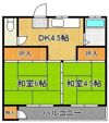 ケイズプレイス中の原 2棟の間取り画像