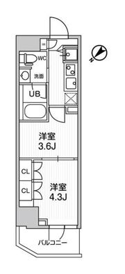 ・ARKMARK巣鴨sta．の間取り画像