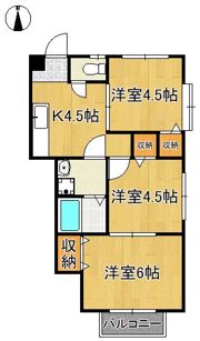 レジデンスTAKAKI A棟の間取り画像