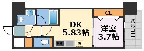 プレジオ難波の間取り画像