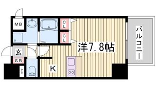 プレサンス神戸裁判所前デリシアの間取り画像