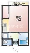 緑町 1Kの間取り画像