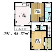 クレール柿の木の間取り画像