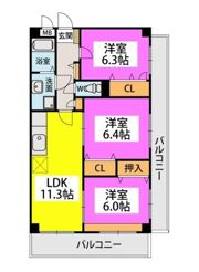 カーサ宮の前の間取り画像