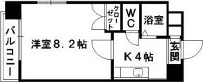 マーカス水前寺北の間取り画像