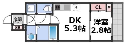 SERENiTE本町refletの間取り画像