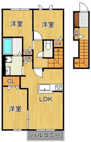 Arietta水巻 A棟の間取り画像