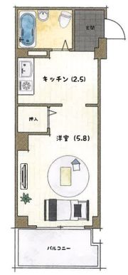 リブエール六甲の間取り画像