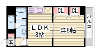 パシフィック神戸桜筋北館の間取り画像