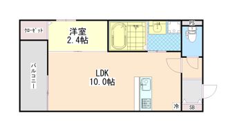 Louis Apartment 豊中蛍池 ウエストの間取り画像