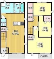 テラスハウス上西Ⅱの間取り画像