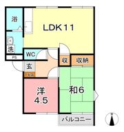 ゆうハイツ Bの間取り画像