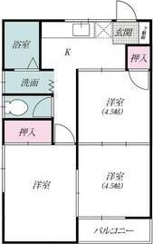 下栗須ハイツAの間取り画像