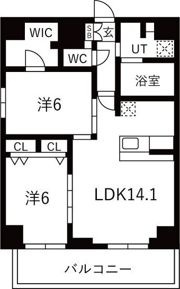 ArtizA阿波座の間取り画像