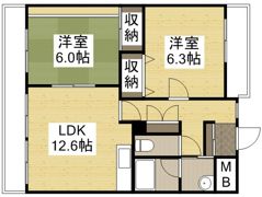 ベルメゾン東光豊成の間取り画像