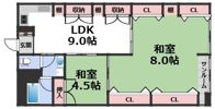 烏ヶ辻コーポの間取り画像
