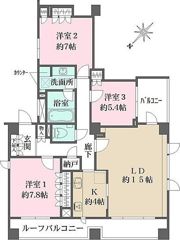 パークハウス上野毛四丁目の間取り画像