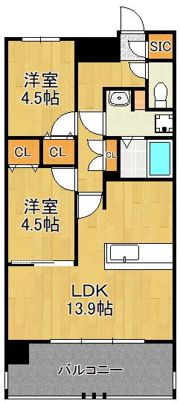 ラフィーネ香春口の間取り画像