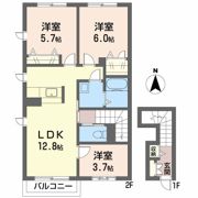 シャーメゾンTоwn福山北 B棟の間取り画像