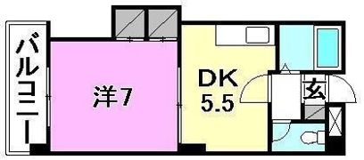 レジデンスAKASIの間取り画像