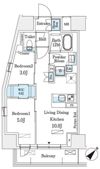 パークアクシス横浜伊勢佐木町通りの間取り画像