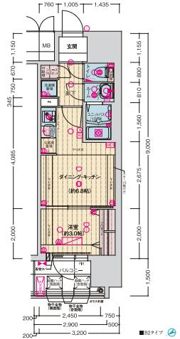 ソルテラス神戸栄町通の間取り画像