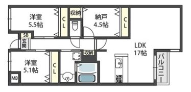 GRAND STEADY桜の町の間取り画像
