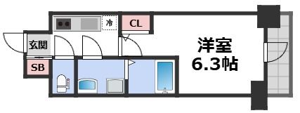 エスリード大阪NEXUSの間取り画像