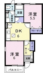 ラフィネ花瀬 弐番館の間取り画像